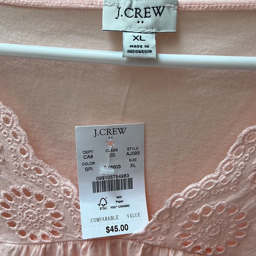 J.Crew cotton top with eyelet lace yoke - Picture 6 of 8